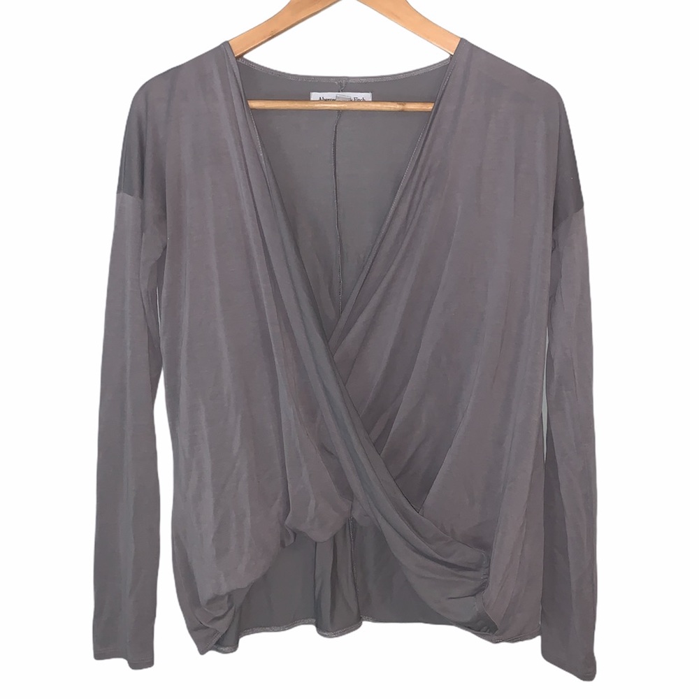Soft grey long sleeve top
